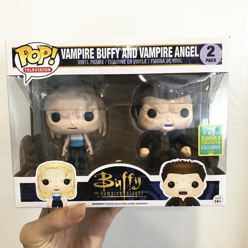 SDCC Exclusive Funko pop Vampire Buffy and Angel 2 pack Vinyl Action Figures Collectible Model Toy with Original Box