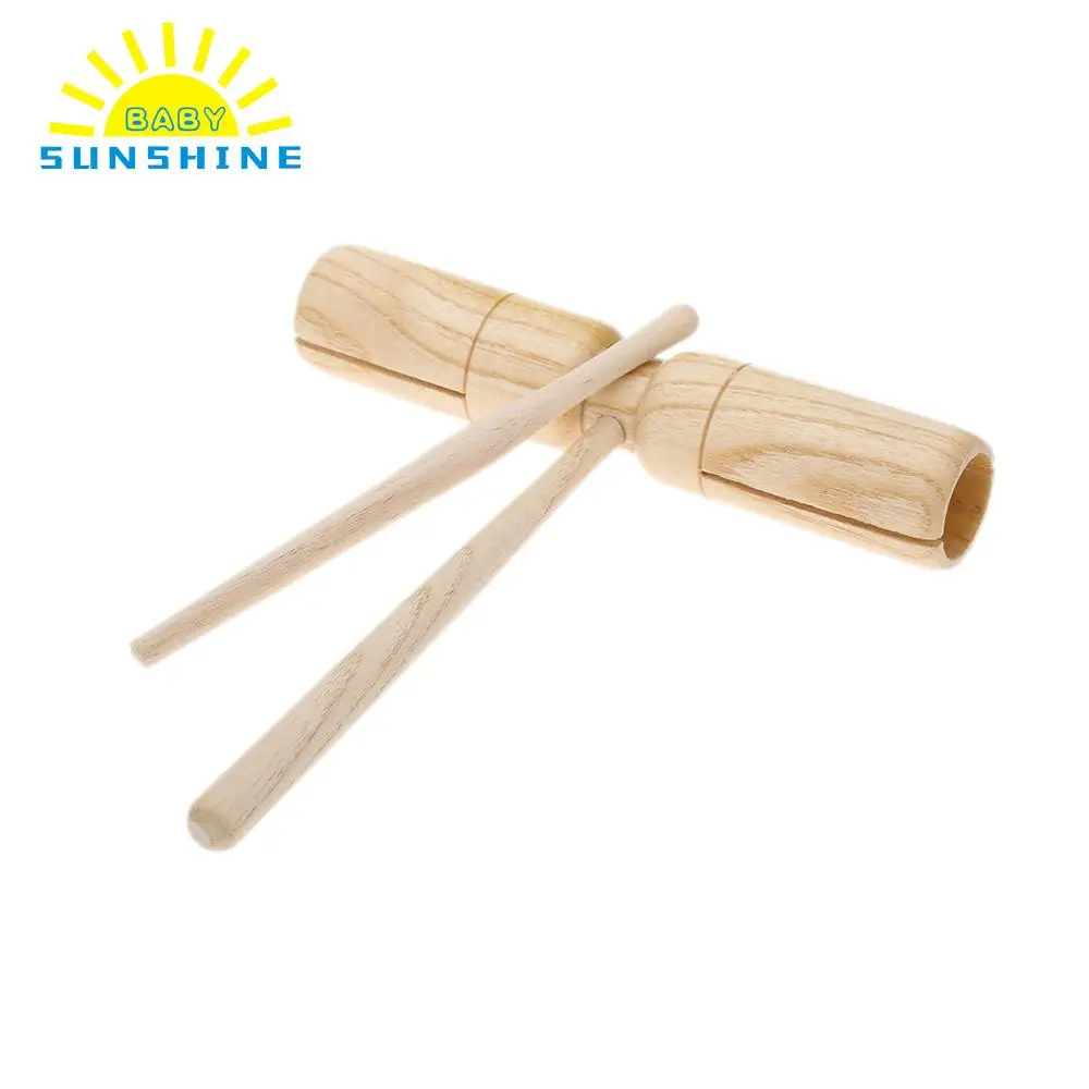 

Wooden Crow Sounder Toy Musical Instrument Two Tone Great Material Percussion Instrument Exquisite Educational Kids Toys