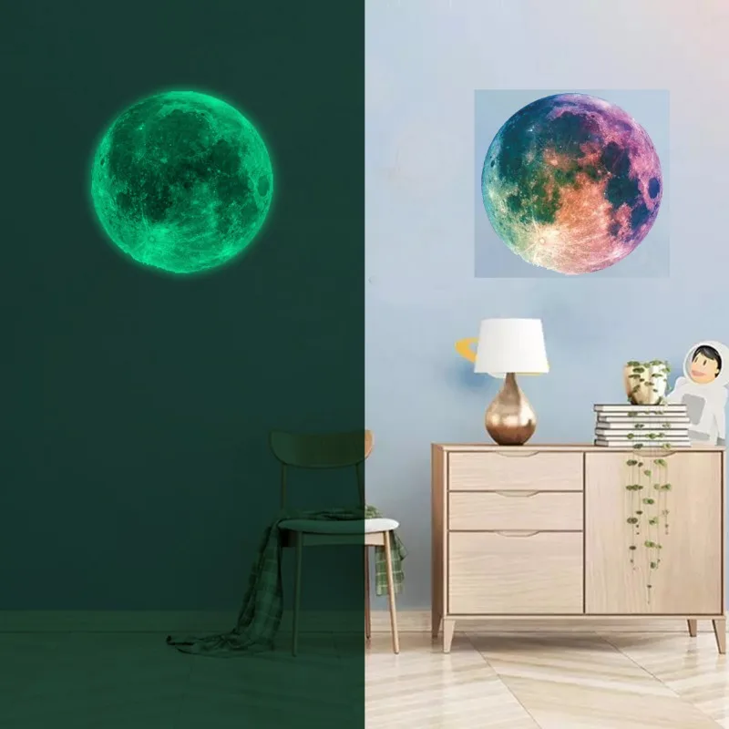 

New Self-Adhesive Luminous Wall Hanging Painting Moonlight Stickers PVC Glow in the Dark Decals Wall Art for Home Bar Decoration