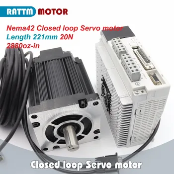 

EU Delivery! 110(Nema42) Closed-loop Servo motor 20N.m/2880oz-in 3-Phase Hybrid stepper motor & 3-phase Step-servo Driver CNC
