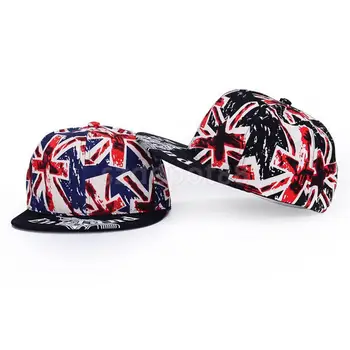 

Unisex Men Women Lovers Union Jack UK Flag Snapback HipHop Hat Cap