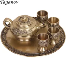 Китайские 6 шт. чайные наборы чайные подносы чайные горшки 4 чайные чашки японский чайник стеклянный чайный горшок поднос кунг-фу Пион Чай пуэр Бизнес подарки