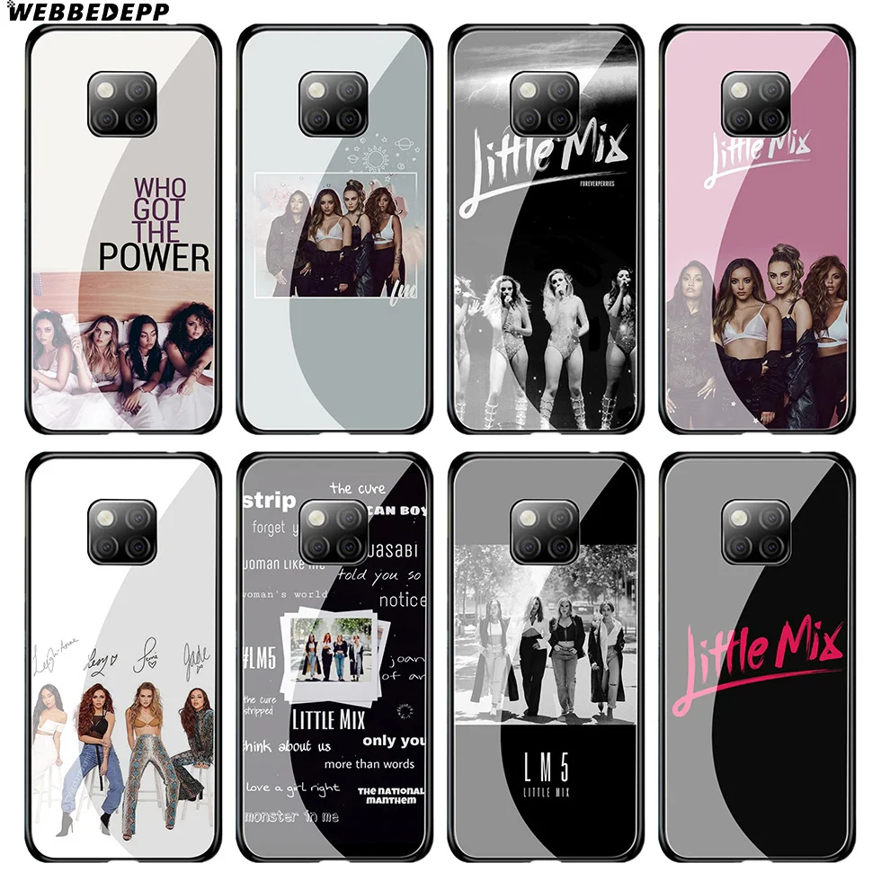 

WEBBEDEPP Little Mix Girl Tempered Glass Case for Huawei Mate 20 P20 P10 P Smart 2019 2018 & Honor 10 9 8X 7A Lite Pro