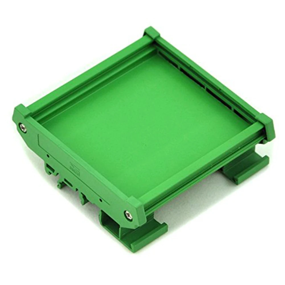 

Bracket Housing DIN Rail Mount PCB Board Green Carrier Adapter Durable Practical Holder PVC Module