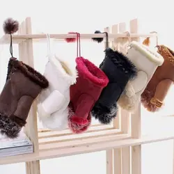 2018 Новое поступление модные женские туфли с искусственным кроличьим мехом Рука теплая зима теплые, без пальцев перчатки варежки