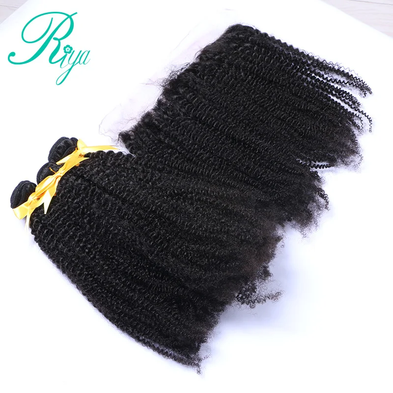 8 afro curly bundles with 13X4 lace frontal closure (2)
