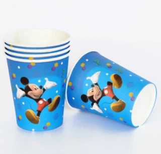 Disney 100 PCS с днем рождения с Микки Маусом одноразовые баннер украшение стола для вечеринки комплекты бумага бэби Шауэр для мальчика расходные материалы