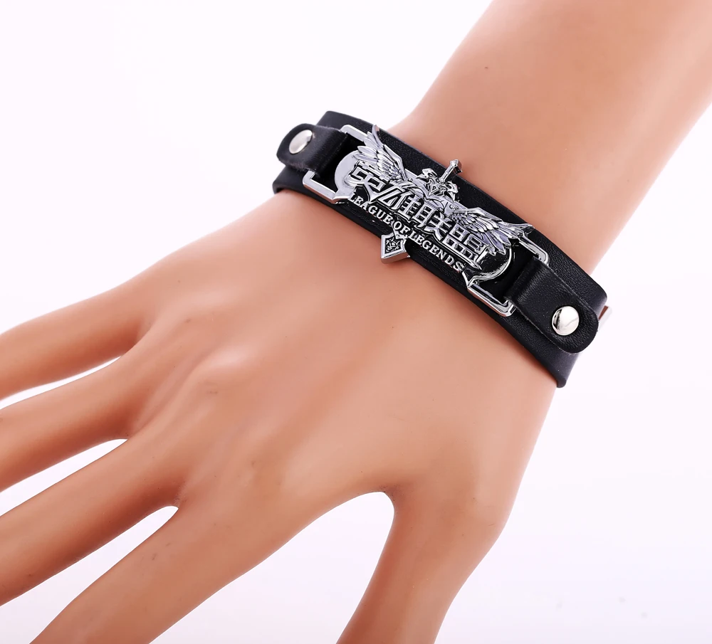 Мужской кожаный браслет в стиле Игры Black League & Legends|leather wrap bracelet|wrap braceletfriendship bracelets |