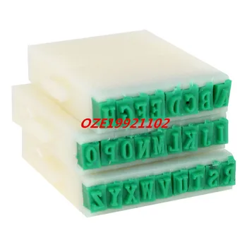 

1pcs 3.5mm x 2.5mm Green Rubber Head 26 Capitals Combination Stamp Set