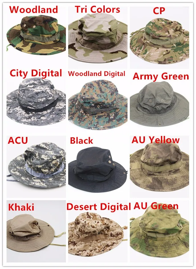 Камуфляжная военная шляпа с широкими полями ведро армейская шапка для рыбалки улицы шляпа, камуфляж Кепка