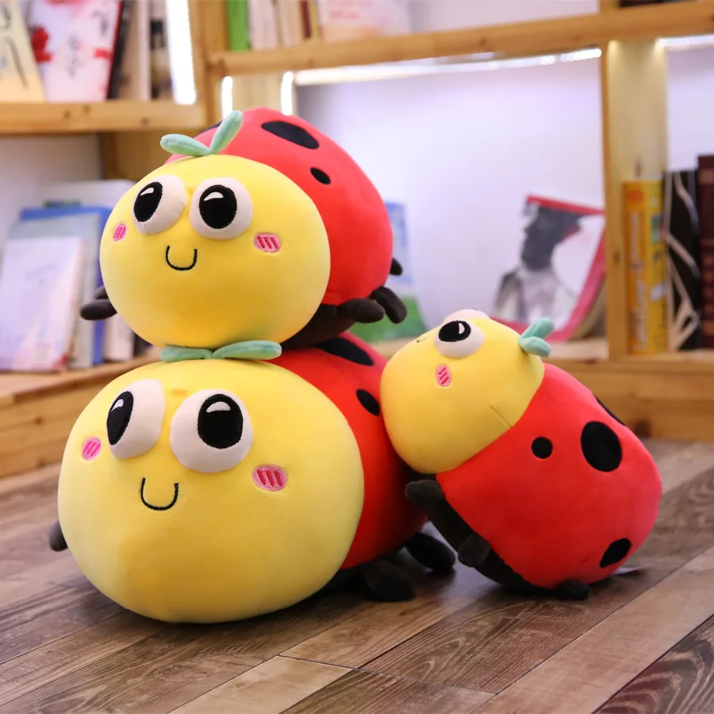 

New Good Quality Soft Ladybug Plush Toys Ladybird Stuffed Animal Appease Toy Soft Ladybird Doll Gift Children Photo Props