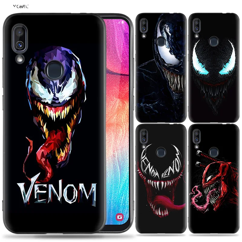 

Silicone Case for Samsung Galaxy A30 A50 A10 A20 A60 A40 M10 M20 M30 A6 A8 J4 J6 J8 Plus A7 A9 2018 Marvel Venom Hero