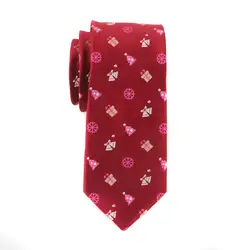 Для мужчин аксессуары галстук Стиль Рождественский подарок коробка колокольчиками узор Для мужчин шеи галстук Для мужчин; галстук для