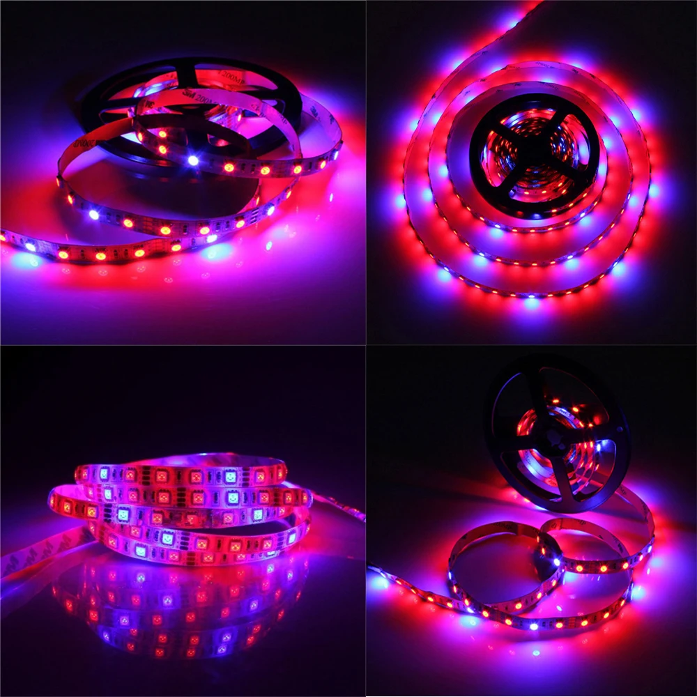 1pcs Aquarium light Waterproof Led grow light 660nm 460nm SMD5050 72W Led Strip Plant lamp grow
