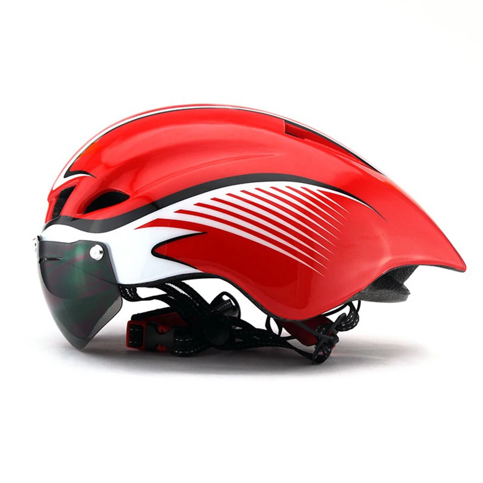 Skybulls Сверхлегкий дорожный велосипедный шлем с линзой гоночный цельно-Формованный время-пробный мужской велосипедный шлем с очками