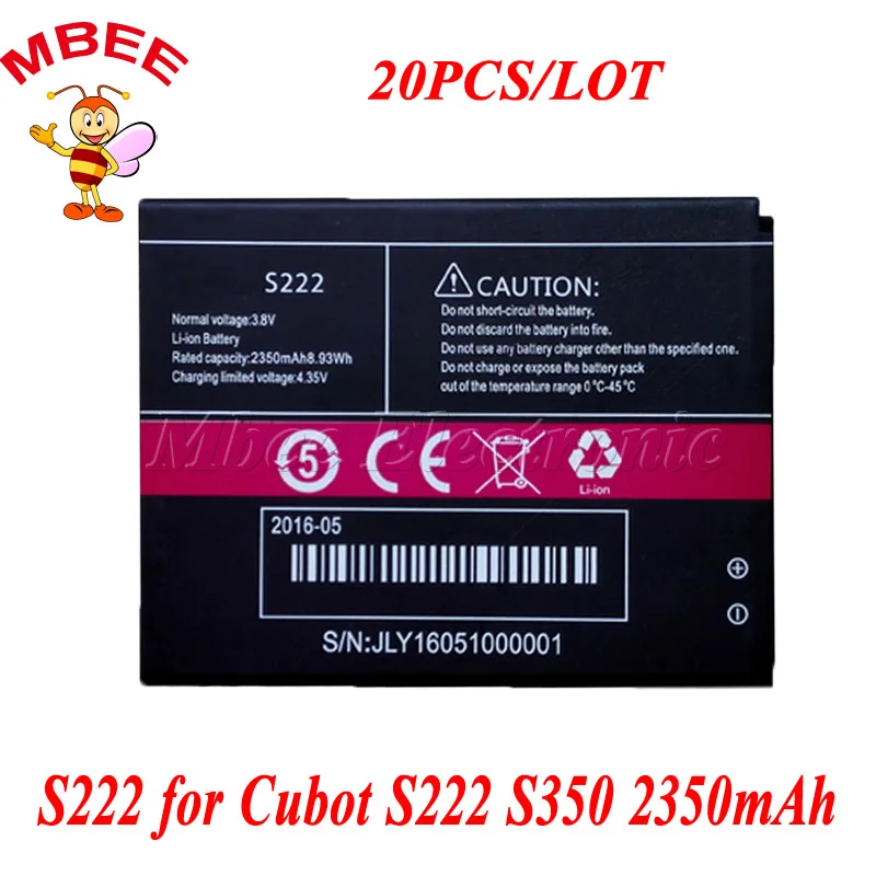 20 шт./лот 2350 мАч для батареи Cubot S350 S222 Аккумулятор Bateria AKKU аккумулятор ACCU PIL|battery for|lot