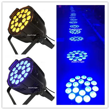 

10pieces/lot dmx512 5in1 led par can 18x15w led par rgbwa par led 64 led dmx par for disco party nightclub