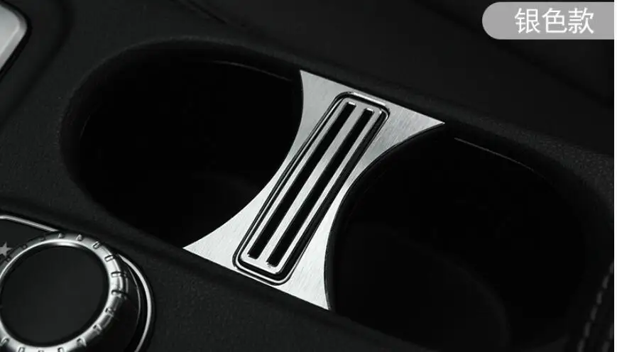Хромированная накладка на подстаканник для Mercedes Benz CLA 200 260 GLA A класс W176 C117 A180 14-17 аксессуар для автомобиля-Стайлинг - Название цвета: 3