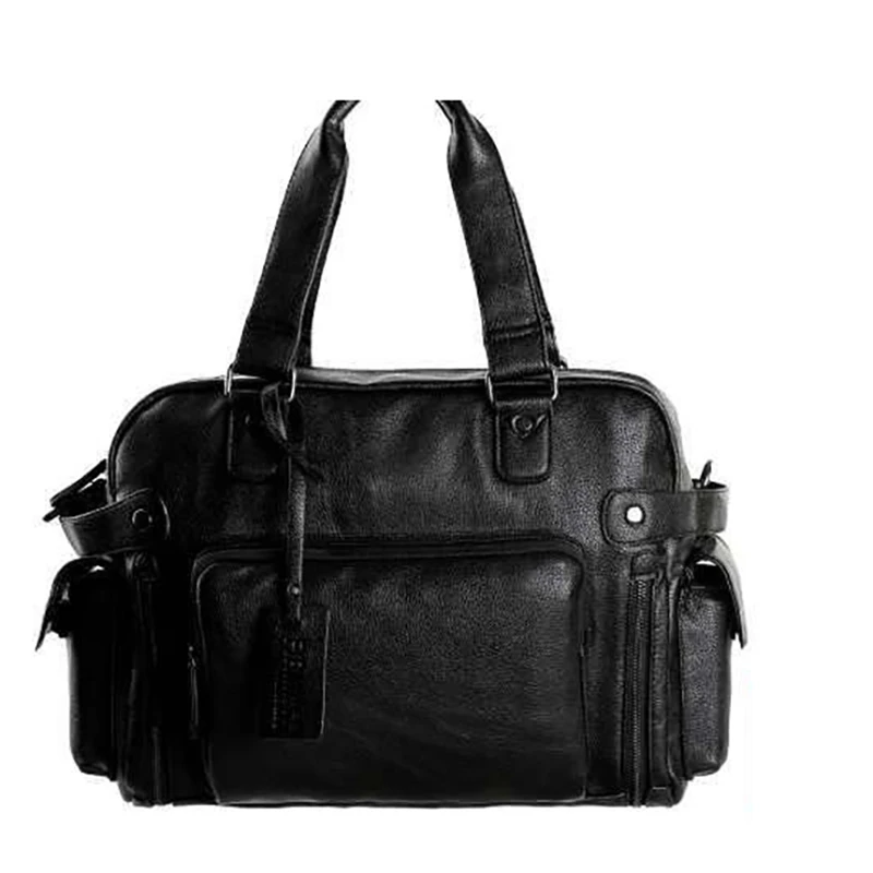 

Men's shoulder bag soft PU material British fashion casual style high quality design multi-function large capacity