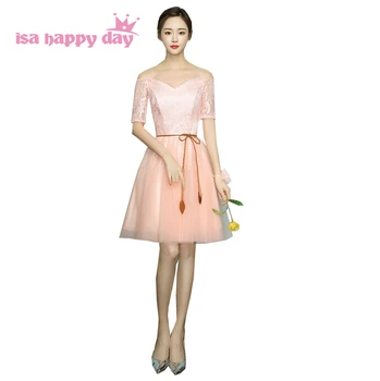 

new arrivals 2020 bright peach color tulle modest beautiful sweet 16 prom dress flowers party dresses cheap under $50 H4036