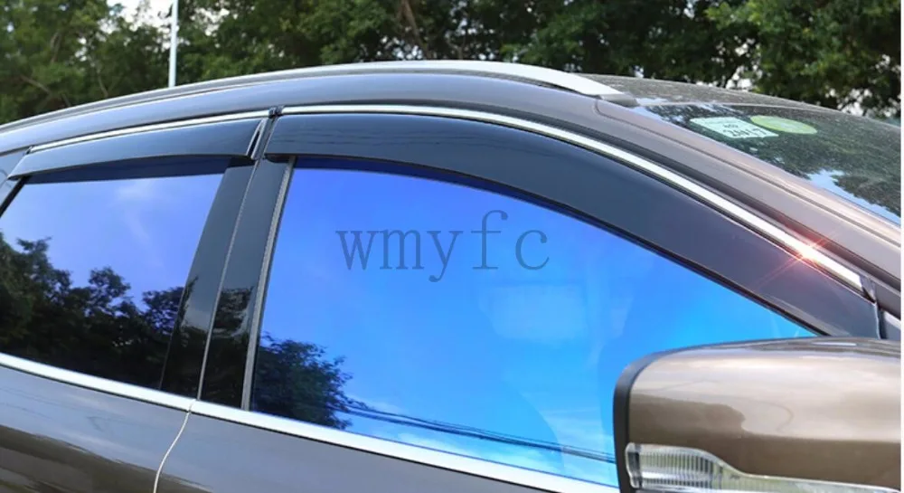 

Fit for VOLVO XC60 Plastic Exterior Window Visors Awnings Rain Sun Deflector Guard Vent Cover 4Pcs