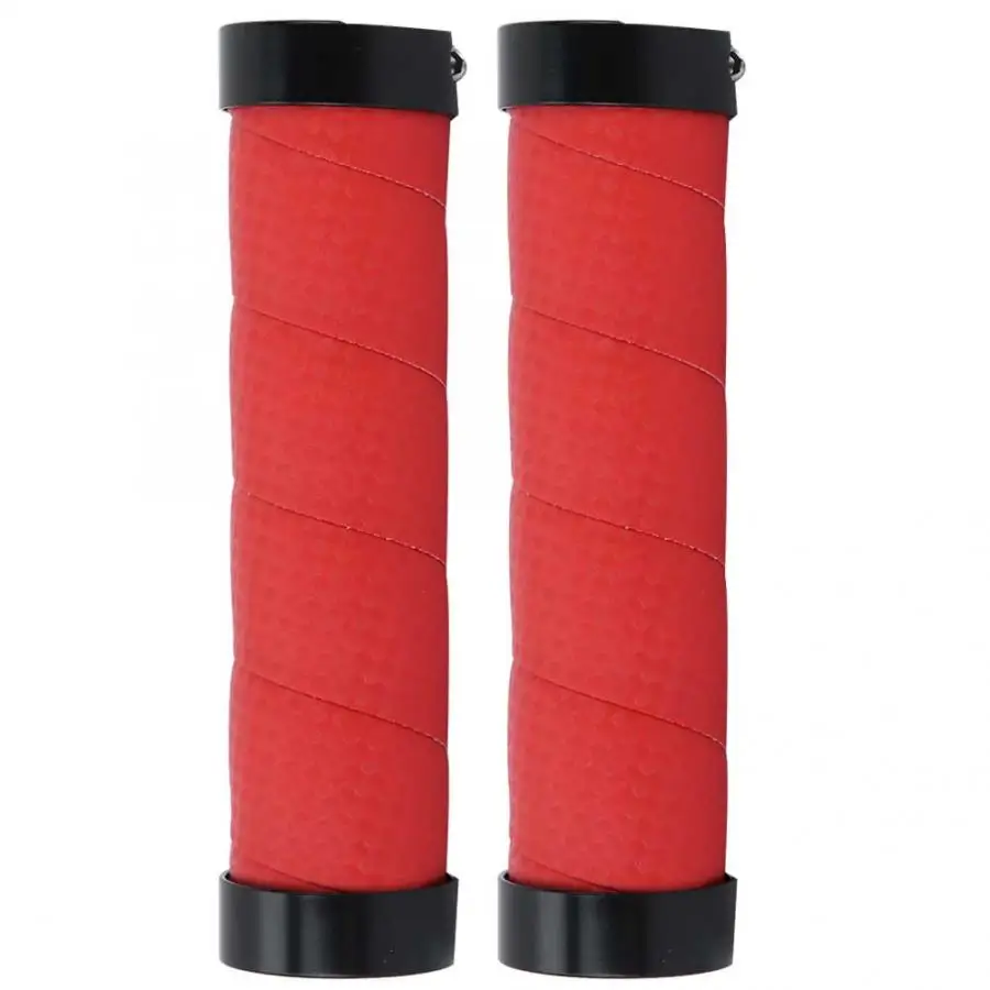 1 Pair Bicycle Grips Soft Anti-Shock Non-slip Sponge Bicycle Handle Grip Mountain Bike Handlebar Grip Bicycle Parts - Цвет: F