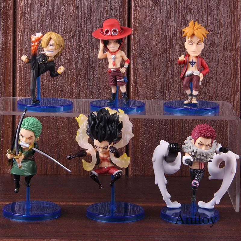 

Anime Sanji Portgas D Ace One Piece Mokey D Luffy Zoro One Piece Action Figure Collectible Model Toy 6pcs/set