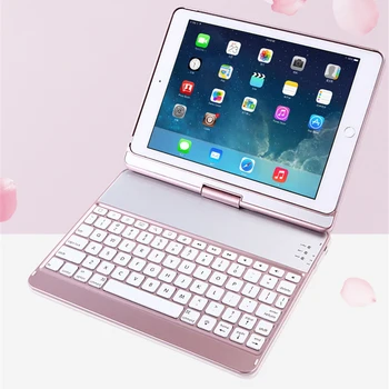 

Wireless Bluetooth 3.0 Mini Keyboard Rechargeable Backlit Rotary Keypad Protect Case for iPad air / air2 / pro 9.7 inch Tablet