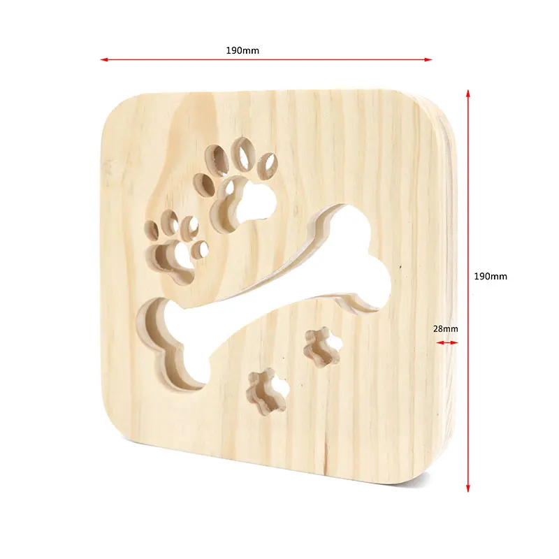 bone Теплый свет деревянный ночник Детская Спальня украшение USB светодиодный энергосберегающий домашний прикроватный столик лампа Рождественские подарки - Испускаемый цвет: bone