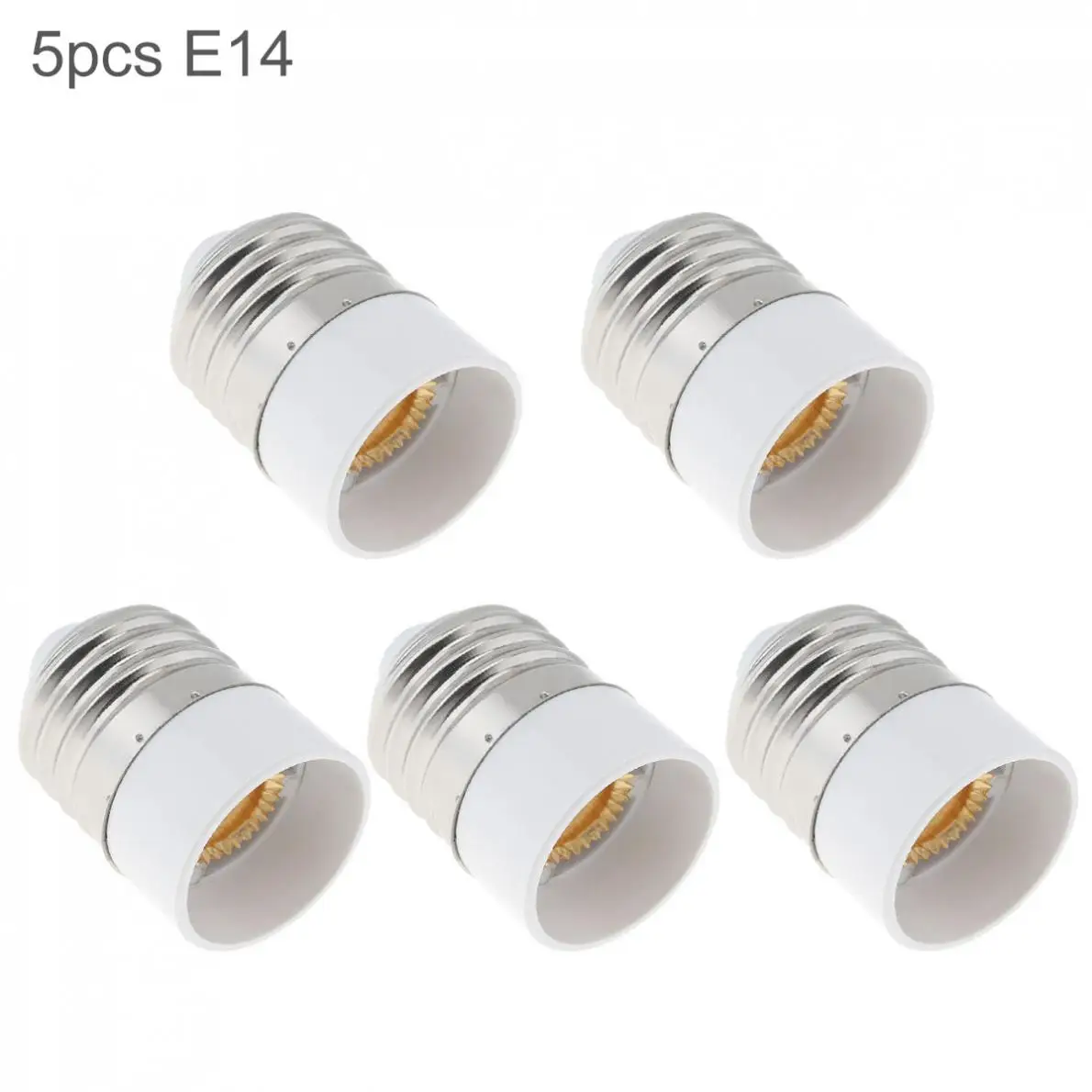 

5pcs 5A E27 to E14 LED Bulb Base Adapter Universal Light Converter Lamp Socket Holder with Wear Resistant Copper Ring
