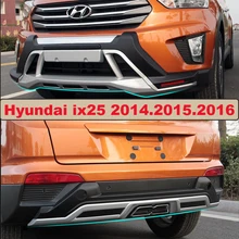 Bumper Protector Guard Plate For Hyundai ix25 2014.2015.2016 High Quality Brand New ABS Front+Rear Bumpers Car Accessories