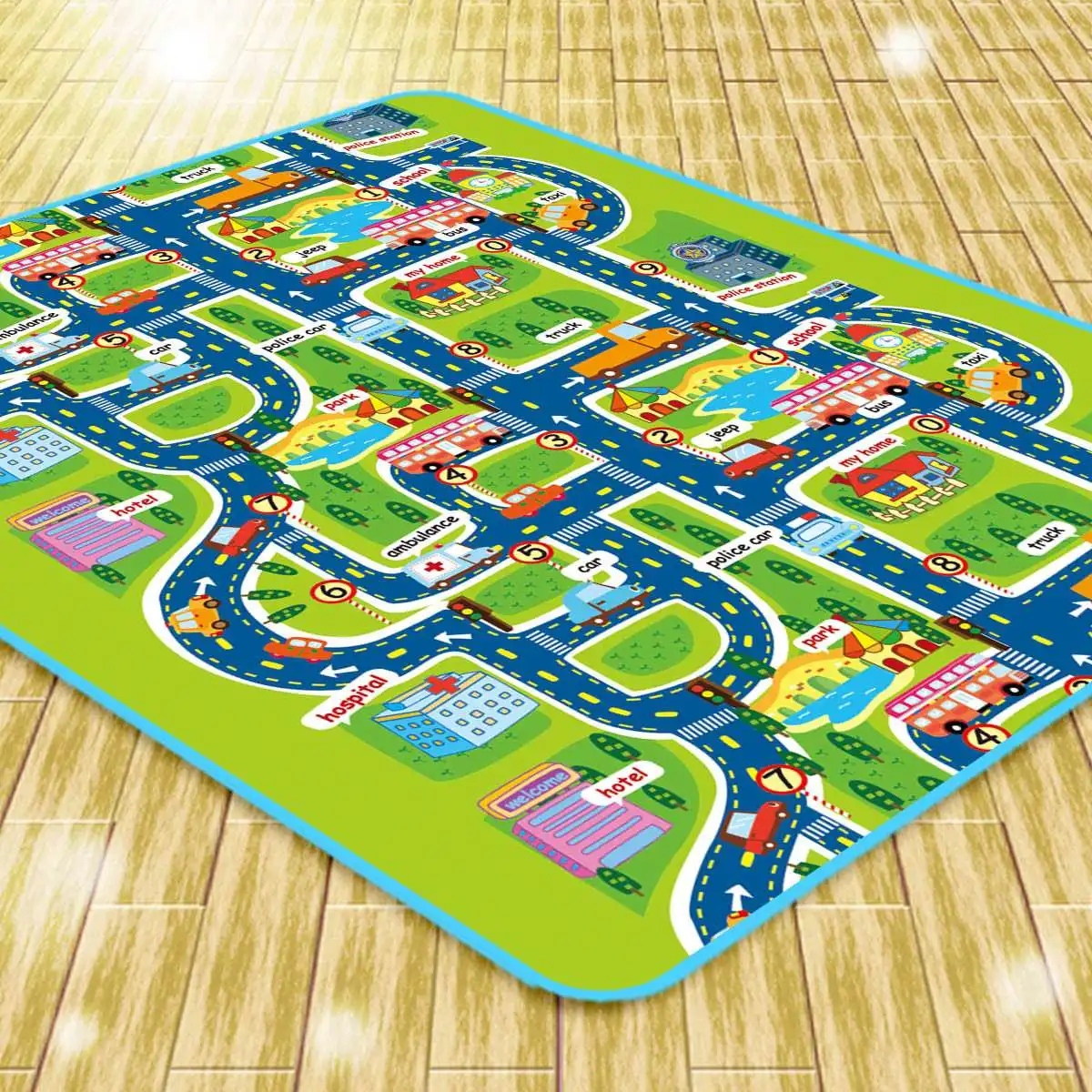 Play Mat Rug Carpet Toy Infant Baby Kids Crawl Playing Fun Car City
