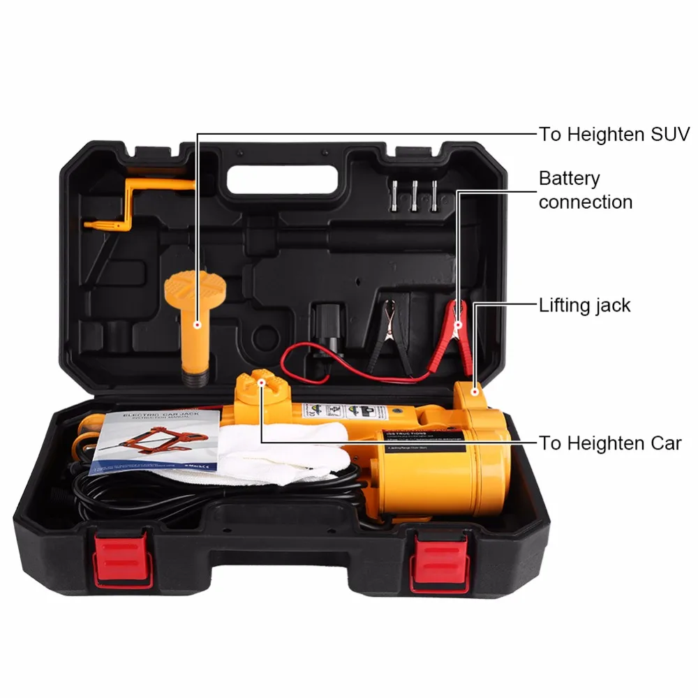 

Oversea 3Ton 12V DC Automotive Car Electric Jack Lifting SUV Van Garage and Emergency Equipment
