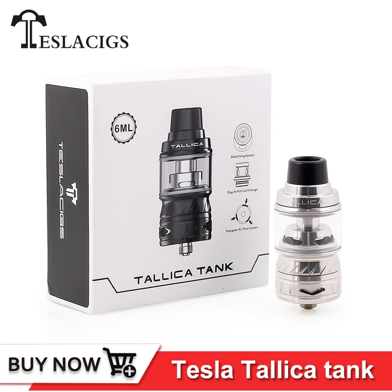 

Electronic Cigarette Atomizer Original teslacigs tesla Tallica tank 6ML TS-S coil 0.2ohm TS-XX coil 0.18ohm coil head 26mm vape
