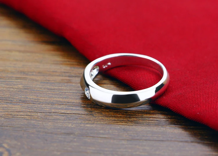 Fashionable woman pure silver ring.Contracted solid 925 silver ring.Classic couple ring.Both men and women sterling silver ring