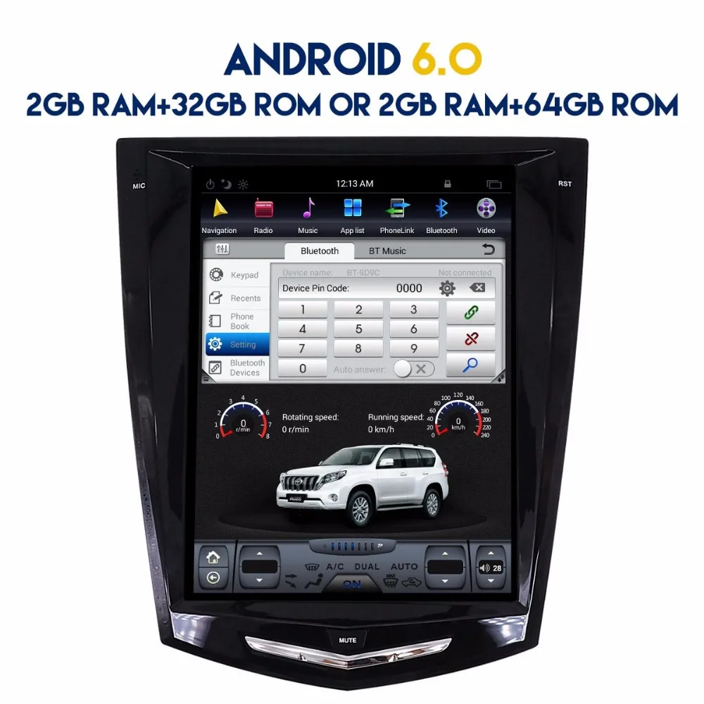 Excellent ZWNVA Tesla Style IPS Screen Android 6.0 2+64GB Radio Car GPS Navigation No DVD Player For Cadillac ATS/ATSL/XTS/SRX 2013 - 2017 4