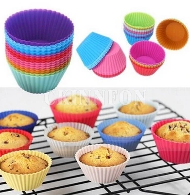 

DHL 5000PCS Silicone Cake Cupcake Liner Baking Cup Mold Muffin Round Cup Cake Tool Bakeware Baking Pastry Tools Kitchen 7cm