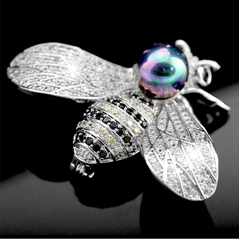 5 Styles Vintage Insect Enamel Pins Bumble Bee Brooches for Women Kids Girls Cubic Zirconias Pin Jewelry Crystal broche femme | Украшения и