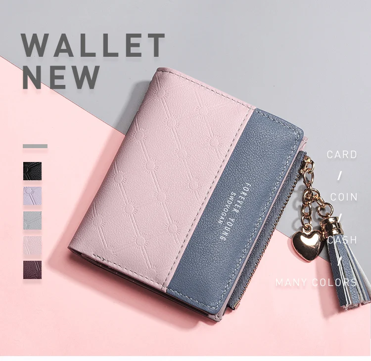 PU Leather,wallet female,wallet female women zipper,Fashion,Casual,Vintage,Black,Red,Brown,Blue,Pink wallet female leather (1)