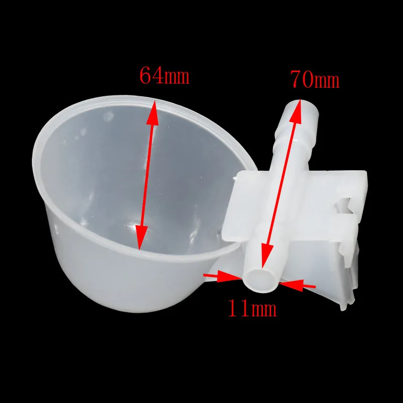 2 шт. Автоматическая птица курица поилка пластиковая чаша для питья домашних животных фермы кормления товары для птицы - Цвет: Белый