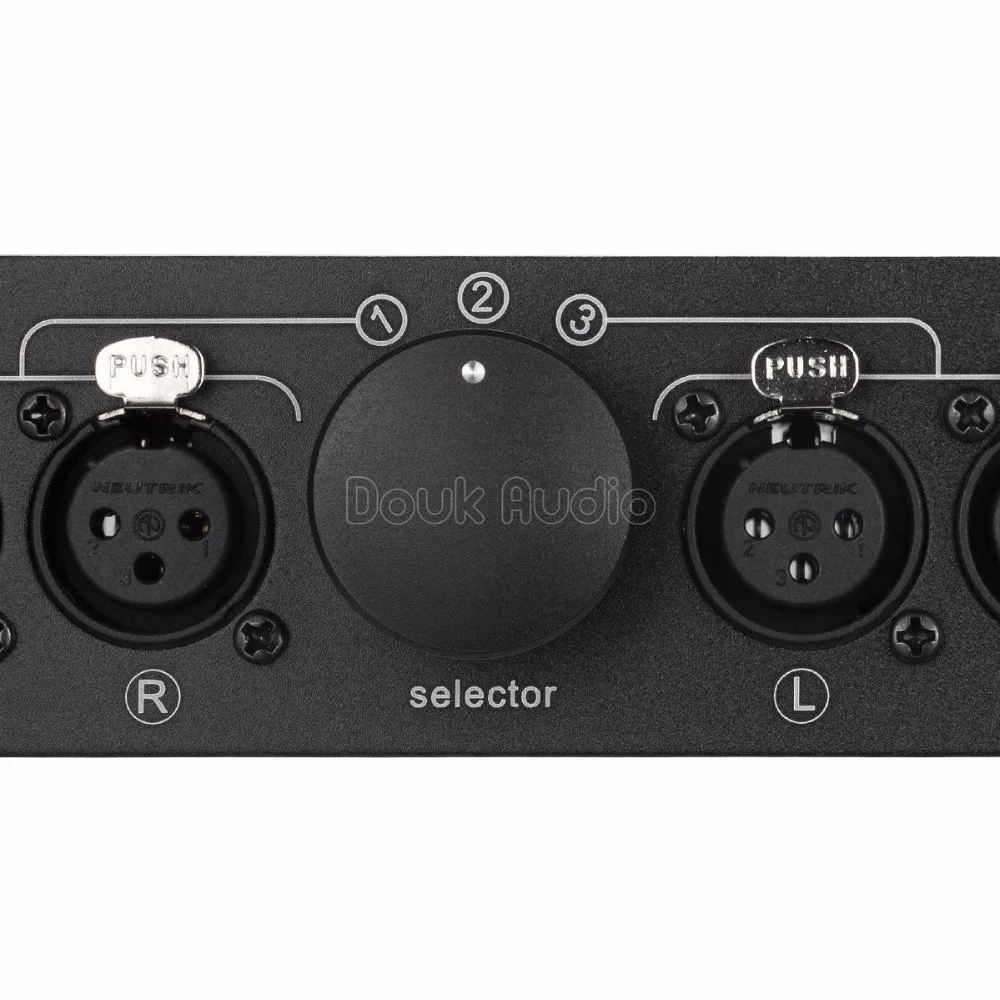 Стерео аудио переключатель Little Bear MC103 3(1) IN 1(3) OUT XLR Balance Пассивный Селекторный