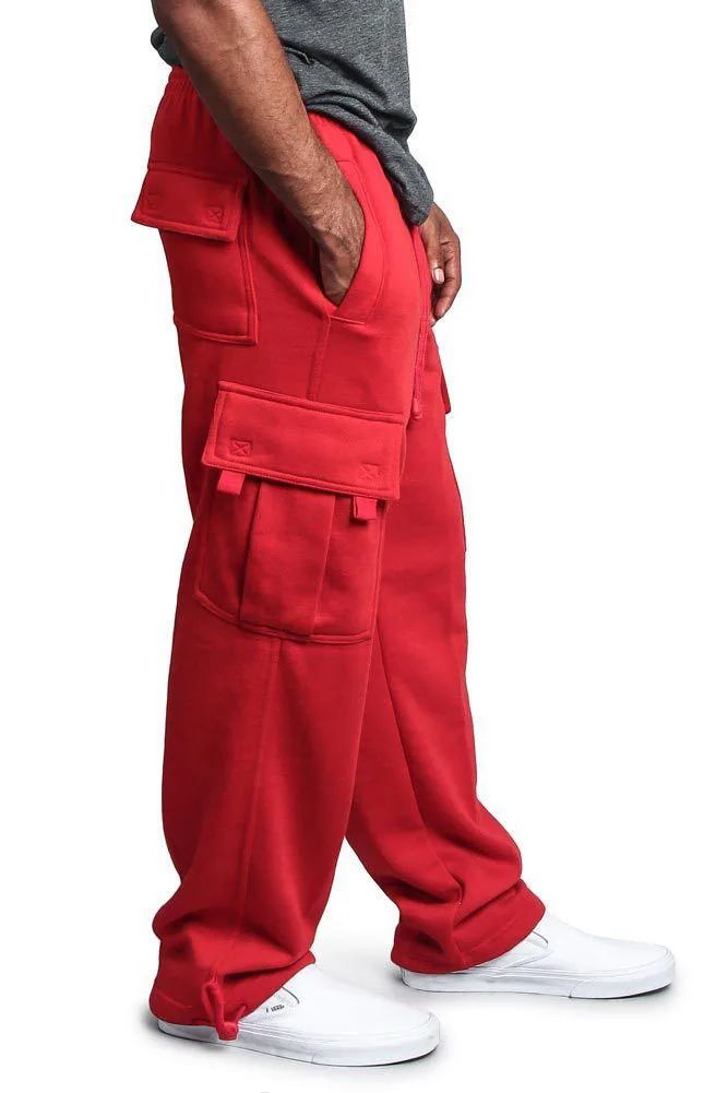 red baggy cargo pants