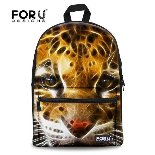 Классный Детский рюкзак с принтом Совы детские школьные рюкзаки для мальчиков 3D Животные рюкзак зоопарк леопардовый Рюкзак Mochila Kids - Цвет: 3F0092J