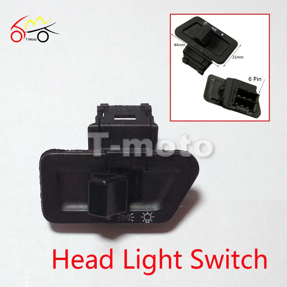 

Head Light Horn Dimmer Turn Starter Single Switch Button for GY6 50cc 125cc 150cc Moped Scooter