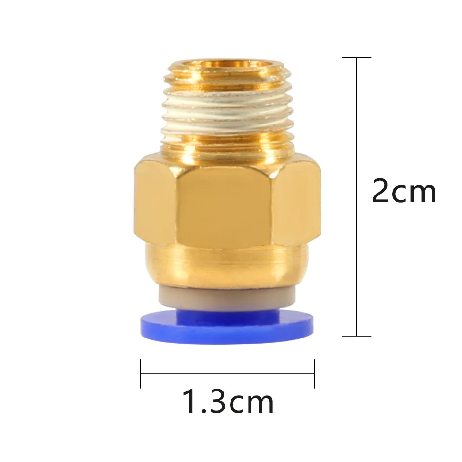 5 шт./10 шт. синий черный нажимной быстроразъемный фитинг соединитель 3d принтер трубки Разъемы для 3D-V6 PC4-M10 прямая тефлоновая трубка