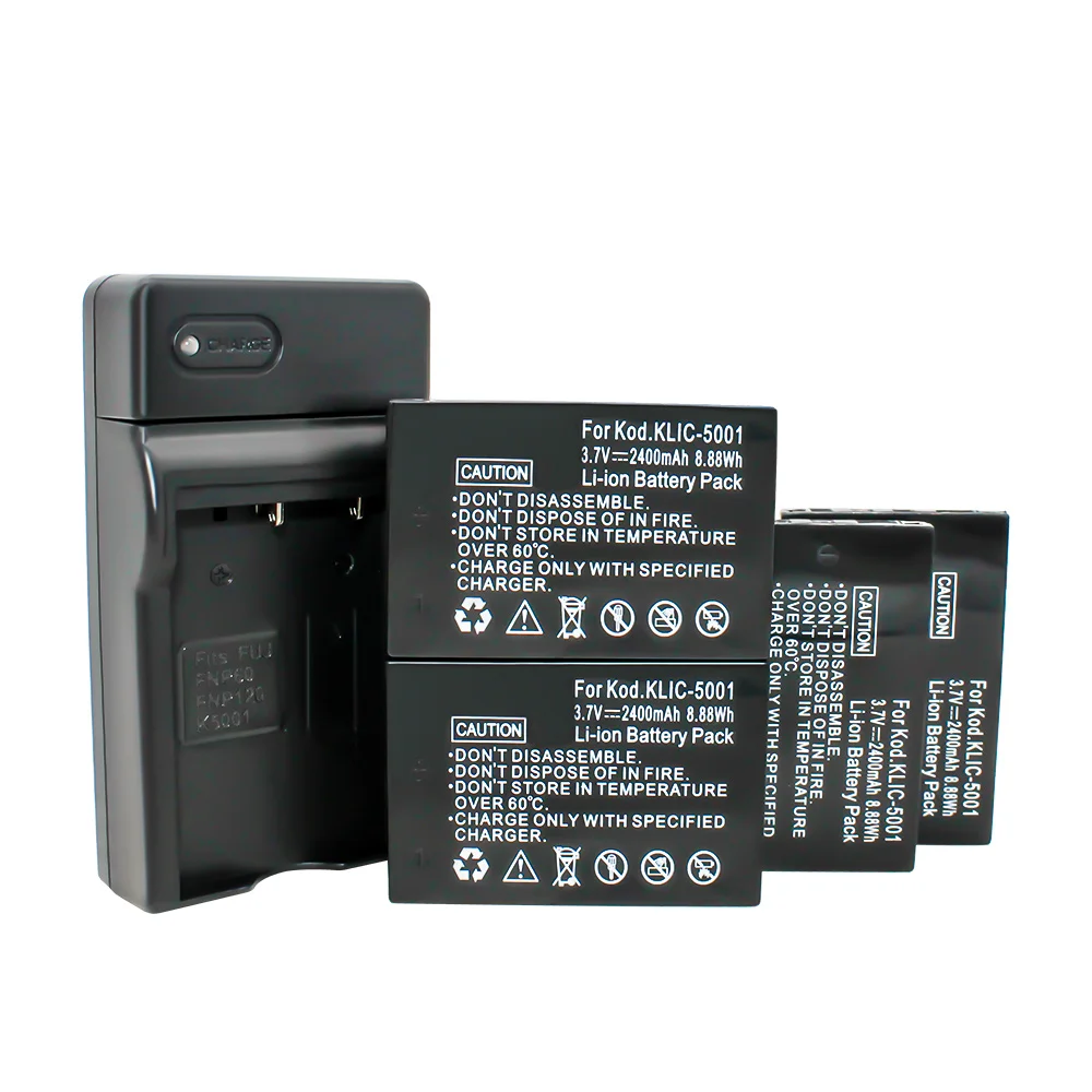 KLIC 5001 KLIC5001 DBL50 (4x аккумулятор и зарядное устройство) для Kodak Easyshare P712 P850 P880 DX6490 DX7440