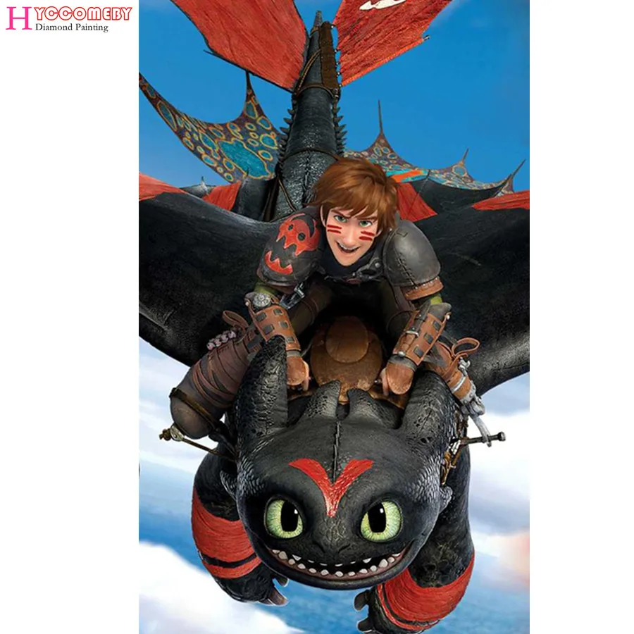 

5D Diamond Painting How to Train Your Dragon 2 DIY full round square Diamond Embroidery Diamond Mosaic Cross Stitch decoration