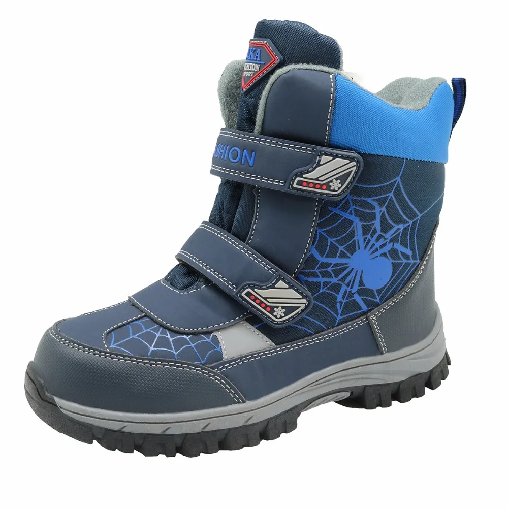 Ceny Apakowa połowy łydki bungee sznurowanie dzieci śnieg buty wodoodporne chłopcy buty duzi chłopcy buty sportowe wollen podszewka buty dziecięce dla chłopców