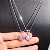 Colgante de promesa con forma de corazón para mujer, collar de compromiso de Plata de Ley 925 auténtica de piedra AAAAA cz con colgante para boda, joyería nupcial ► Foto 2/4