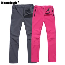 Горные мужские и женские Зимние флисовые походные брюки из флиса, ветрозащитные теплые походные спортивные брюки VA468